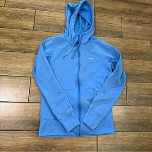 Nike Light Blue Full-Zip Hooded Fleece Jacket